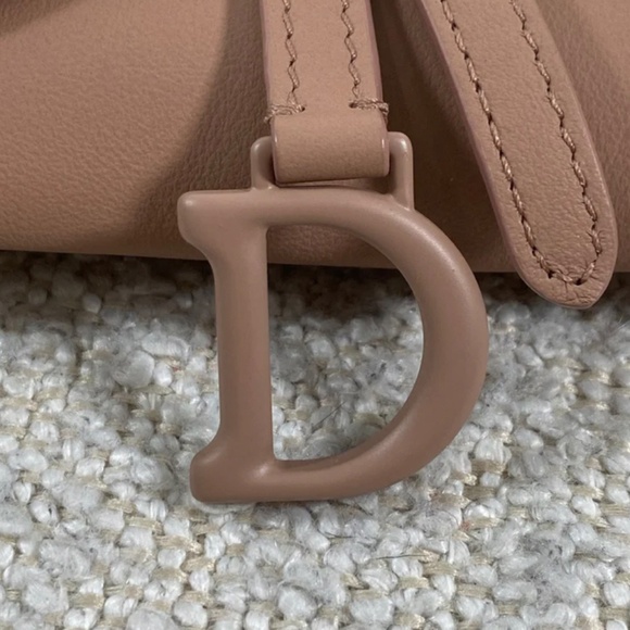 Authentic Pre-Owned Christian Dior Leather Saddle Nano Matte Dusty Rose - Picture 7 of 16